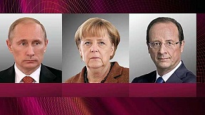 Putin, Merkel und Hollande erörtern zugespitzte Lage im Donbass Putin, Merkel und Hollande erörtern zugespitzte Lage im Donbass